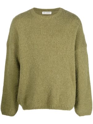 Our Legacy ribbed crew neck jumper - Green