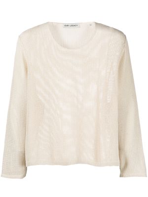 OUR LEGACY round-neck knitted jumper - Neutrals