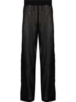 Our Legacy semi-sheer loose-fit trousers - Black