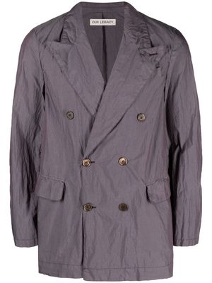 OUR LEGACY Sharp double-breasted jacket - Purple
