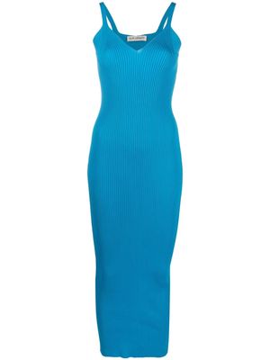 OUR LEGACY sleeveless ribbed-knit dress - Blue