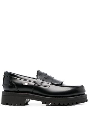 Our Legacy slip-on fringe-detail loafers - Black
