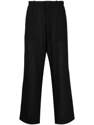 Our Legacy straight-leg cotton trousers - Black