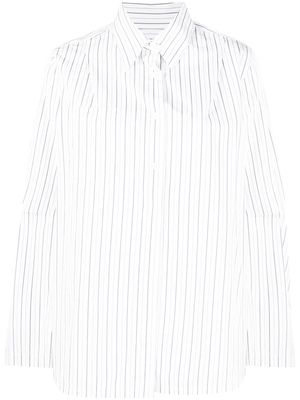 OUR LEGACY stripe-print asymmetric shirt - White