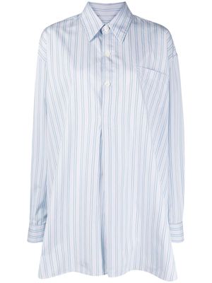 OUR LEGACY striped oversized long-sleeve shirt - Blue