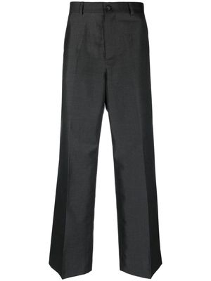 OUR LEGACY Tuxedo pressed-crease wide-leg trousers - Grey