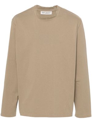 OUR LEGACY Twisted Longsleeve cotton T-shirt - Brown
