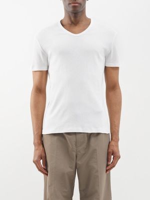 Our Legacy - U-neck Cotton-jersey T-shirt - Mens - White