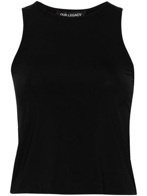 OUR LEGACY Wave cropped tank top - Black