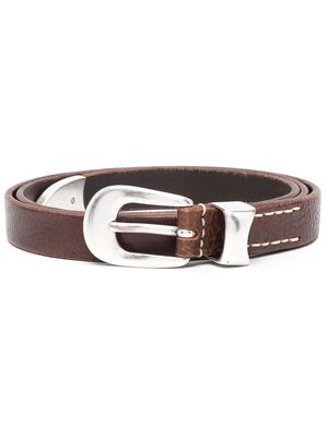 Our Legacy Western leather buckle belt - Brown