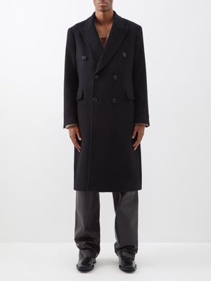 Our Legacy - Whale Double-breasted Mohair-blend Coat - Mens - Black