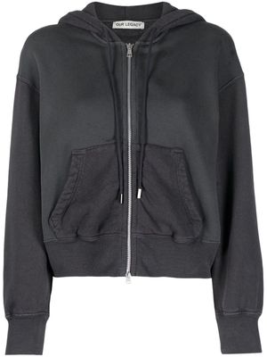 OUR LEGACY zip-up drawstring hoodie - Grey