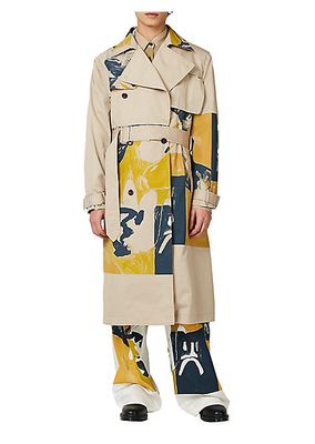 Our Team Print Utility Trench Coat