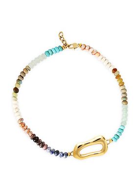 Out At Sea Valley 18K Gold-Plated & Multi-Gemstone Bead Pendant Necklace