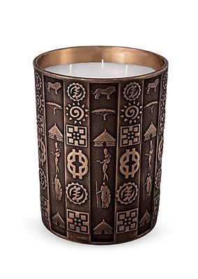 Out Of Africa Solid Bronze 2-Wick Scented Candle