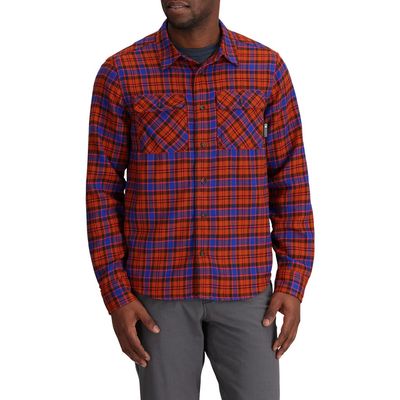 Outdoor Research Feedback Plaid Flannel Overshirt in Terra Plaid