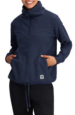 Outdoor Research Trail Mix Quarter-Zip Pullover in Naval Blue