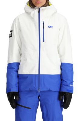 Outdoor Research Tungsten II GORE-TEX Waterproof Snow Jacket in Snow/Ultramarine