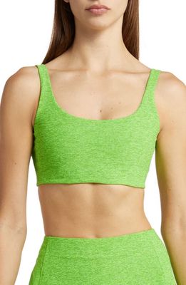 Outdoor Voices Double Time Mélange Sports Bra in Grasshopper