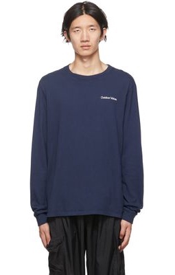 Outdoor Voices Navy Cotton Long Sleeve T-Shirt