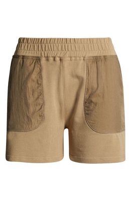 Outdoor Voices Organic Cotton & Modal Blend Shorts in Elmwood