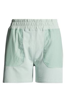 Outdoor Voices Organic Cotton & Modal Blend Shorts in Silt Green