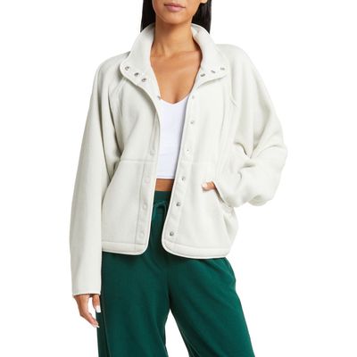 Outdoor Voices RecFleece Snap Jacket in Oyster 