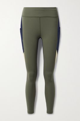Outdoor Voices - Zoom Color-block Superform 7/8 Leggings - Green