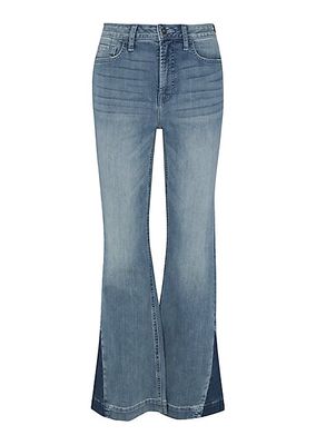 Outer Seam Mid-Rise Jeans