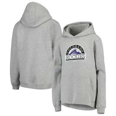 Outerstuff Colorado Rockies Youth Primary Logo Pullover Hoodie - Gray