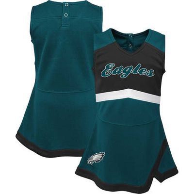 Outerstuff Girls Infant Green Philadelphia Eagles Cheer Captain Jumper Dress