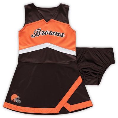 Outerstuff Girls Preschool Brown Cleveland Browns Cheer Captain Jumper Dress