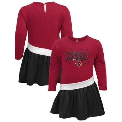 Outerstuff Girls Preschool Cardinal/Black Arizona Cardinals Heart to Heart Jersey Dress