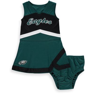 Outerstuff Girls Preschool Midnight Green/Black Philadelphia Eagles Cheer Captain Jumper Dress