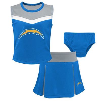Outerstuff Girls Preschool Powder Blue Los Angeles Chargers Spirit Cheerleader Two-Piece Set with Bloomers