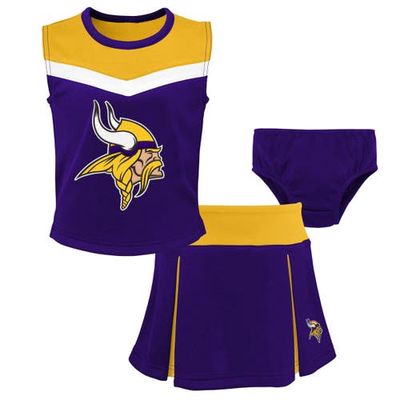 Outerstuff Girls Preschool Purple Minnesota Vikings Spirit Cheerleader Two-Piece Set with Bloomers