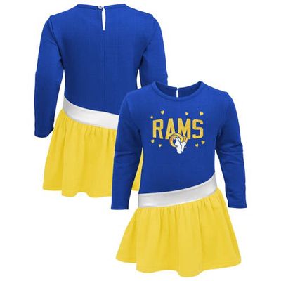 Outerstuff Girls Preschool Royal/Gold Los Angeles Rams Heart to Heart Jersey Dress