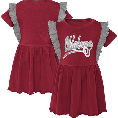 Outerstuff Girls Toddler Crimson Oklahoma Sooners Too Cute Tri-Blend Dress