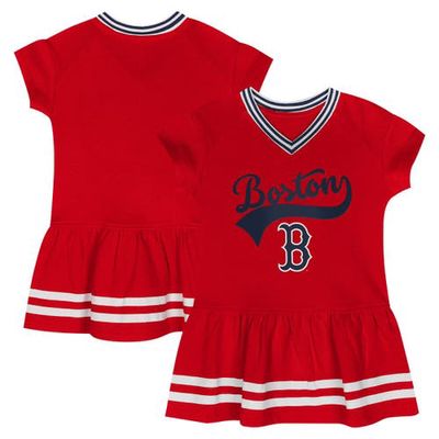 Outerstuff Girls Toddler Fanatics Branded Red Boston Red Sox Sweet Catcher V-Neck Dress