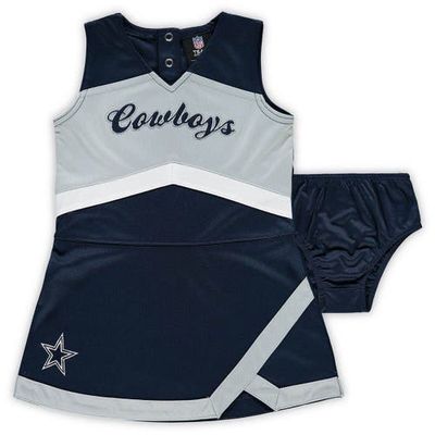 Outerstuff Girls Toddler Navy/White Dallas Cowboys Cheer Captain Jumper Dress