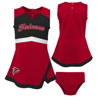 Outerstuff Girls Toddler Red Atlanta Falcons Cheer Captain Dress with Bloomers