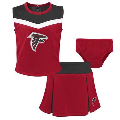 Outerstuff Girls Toddler Red Atlanta Falcons Spirit Cheer Two-Piece Cheerleader Set with Bloomers