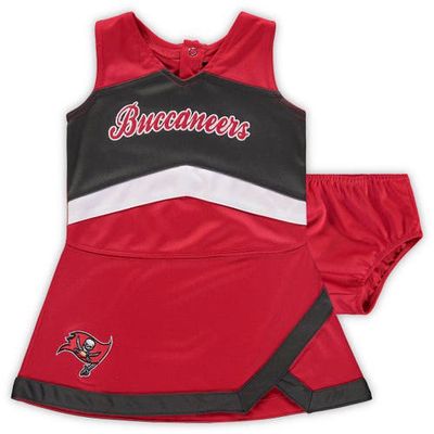 Outerstuff Girls Toddler Red Tampa Bay Buccaneers Cheer Captain Jumper Dress