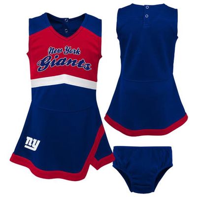 Outerstuff Girls Toddler Royal New York Giants Cheer Captain Dress with Bloomers