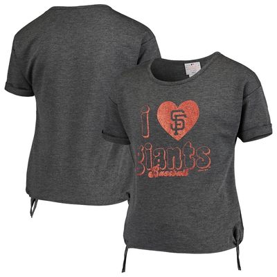 Outerstuff Girls Youth Charcoal San Francisco Giants Love Side Tie T-Shirt