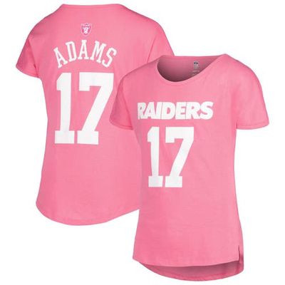 Outerstuff Girls Youth Davante Adams Pink Las Vegas Raiders Player Name & Number T-Shirt