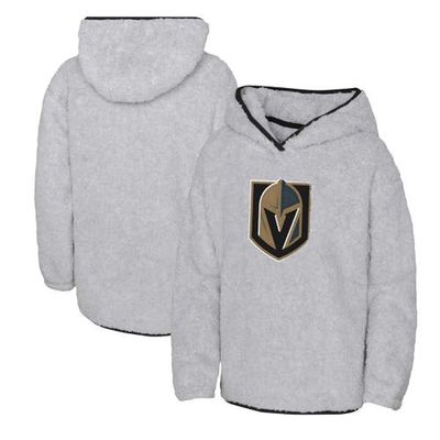 Outerstuff Girls Youth Heather Gray Vegas Golden Knights Ultimate Teddy Fleece Pullover Hoodie
