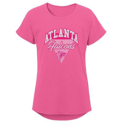 Outerstuff Girls Youth Pink Atlanta Falcons Playtime Dolman T-Shirt