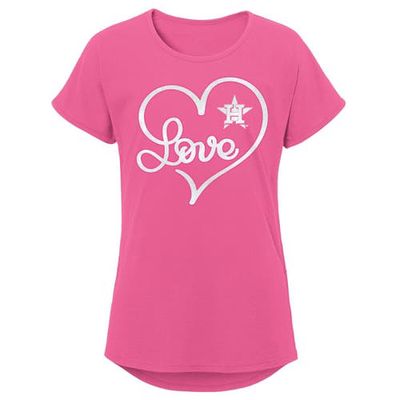 Outerstuff Girls Youth Pink Houston Astros Lovely T-Shirt