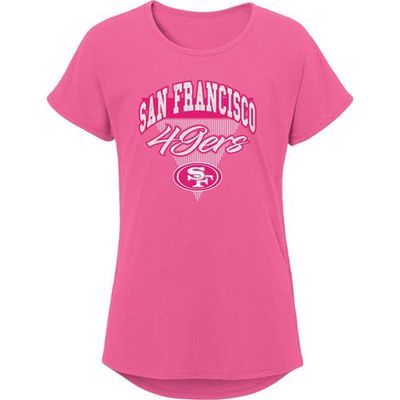Outerstuff Girls Youth Pink San Francisco 49ers Playtime Dolman T-Shirt
